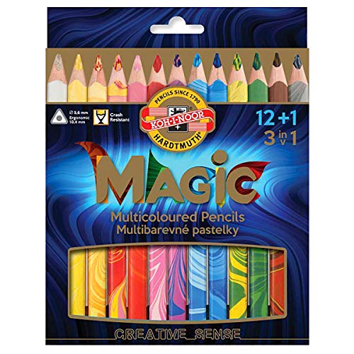 Contenido: 12 lápices"Magic Natur" de perfil triangular y 1 difuminador.