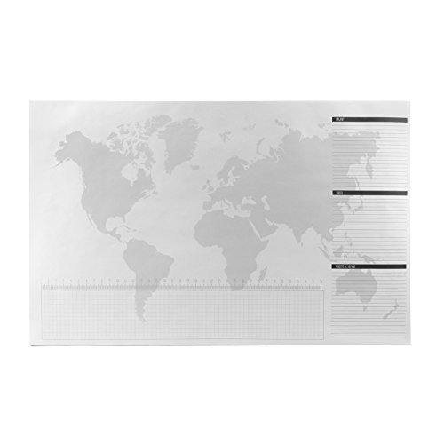 CREATRICE DE GENIE ec3020 – Juego de 12 Bajo Mano Tarjetas del Mundo para rascar Papel Blanco/Marrón 50 x 0,30 x 32 cm