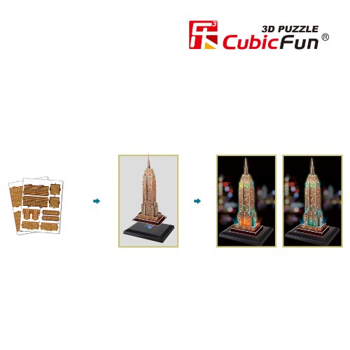 CubicFun Puzzle 3D Empire State Building LED (5523219)