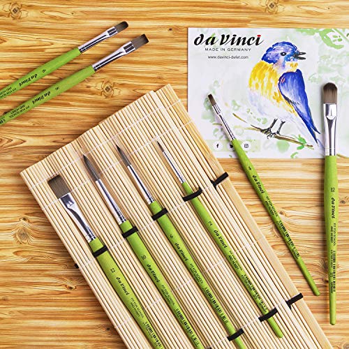 Da Vinci 5329 Fit - Pincel de bambú, Color Verde