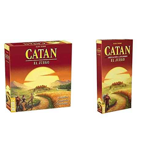 Devir - Catan, Juego de Mesa - Idioma Castellano (BGCATAN) + Catan, Juego de Mesa - Ampliación para 5 y 6 Jugadores (BGCATAN56)