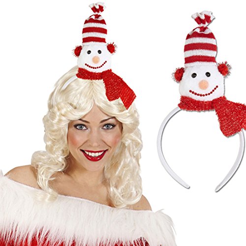 Diadema navideña Banda del pelo muñeco de nieve Navidad Tocado para la cabeza invernal Accesorio disfraz nochebuena Accesorio para el cabello mono de nieve Complemento para el cabello en Navidad