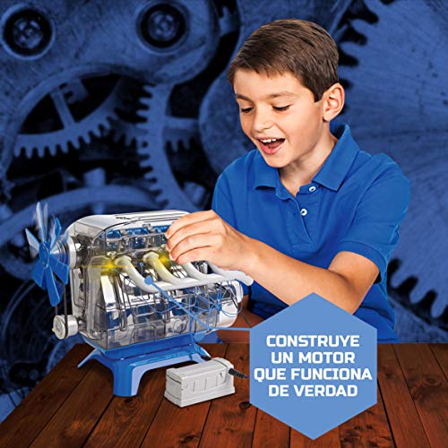 Discovery- Construye, Juegos, Maquetas para Niños, Construccion, Motor de Juguete, Color Blanco, Talla Única (6000179)