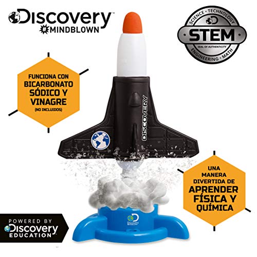 Discovery- Rocket Launcher lanzadera educativos, Ciencia y Juego, Espacial, experimentos para niños, Lanza Cohetes, Color blanco (6000180)