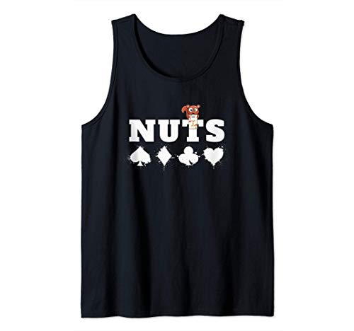 Diseño de póquer Ardilla Nuts Juego de cartas de póquer de Camiseta sin Mangas