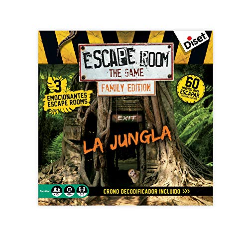 Diset - Escape Room The Jungle family edition - Juego de mesa familiar a partir de 10 años