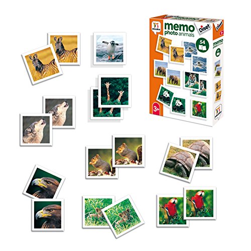 Diset- Memo Photo Animals Juego Educativo para Niños, Multicolor (68941)