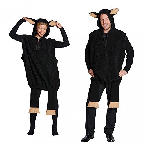 Disfraz de oveja negra unisex para adultos (talla L)