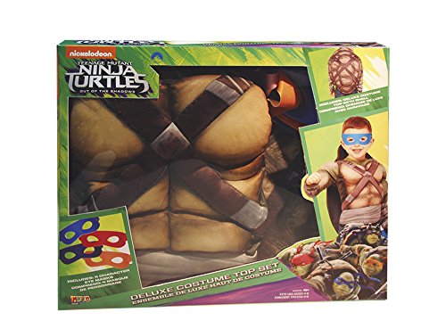 Disfraz de Tortuga Ninja para niños, Pecho musculoso en caja, infantil 5-6 años (Rubie's 31895)