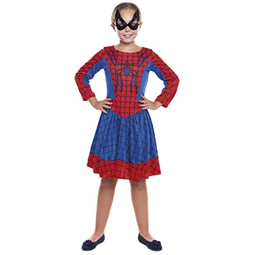 Disfraz Superheroína Spider Girl Niña【Tallas Infantiles de 3 a 12 años】[Talla 5-6 años] | Disfraces Niñas Superhéroes Carnaval Halloween Regalos Niños Cosplay Cómics