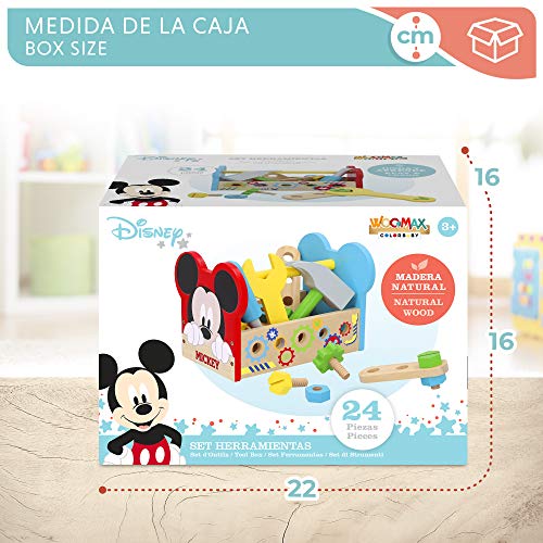 Disney - Maletin herramientas 24 piezas Caja herramientas Juguetes Bricolaje Construccion - Juguetes niños 3 años Juguetes educativos Juego Imitación infantil Juguetes Disney