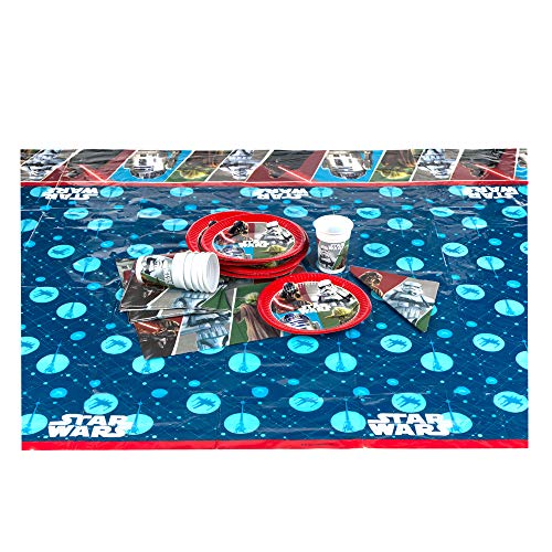 Disney - Pack de fiesta reciclable Star Wars: mantel, platos, vasos, servilletas (71911)