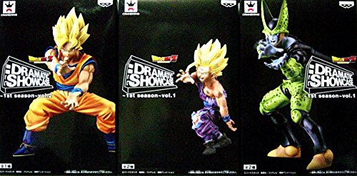 Dragon ball Z Dramatic Show Case 1st Season vol.1&2 set of 3 Goku Gohan Cell by Banpresto