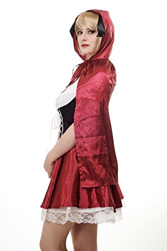 DRESS ME UP - L064/44 Disfraz Mujer caperucita roja barroco gótico Lolita cuento talla 44/L
