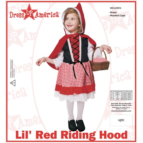 Dress Up America Disfraz de Caperucita Roja para Niños Lil