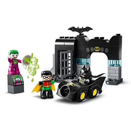 DUPLO Super Heroes DUPLO DC Comics Batman Batcueva con Batmóvil y JOKER  Coche de Juguete para Niños Pequeños a partir de 2 Años, multicolor (Lego ES 10919)