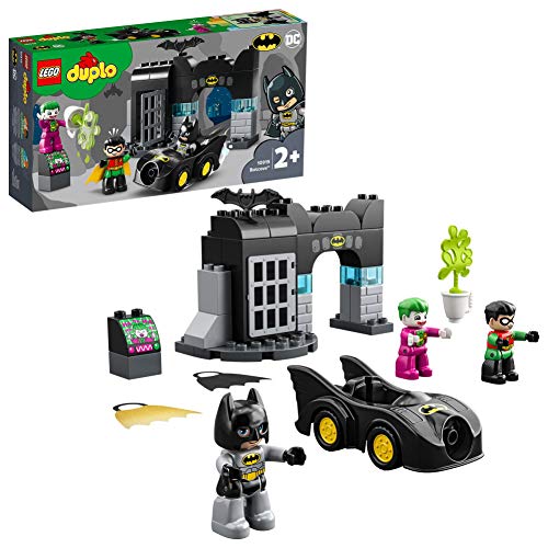DUPLO Super Heroes DUPLO DC Comics Batman Batcueva con Batmóvil y JOKER  Coche de Juguete para Niños Pequeños a partir de 2 Años, multicolor (Lego ES 10919)