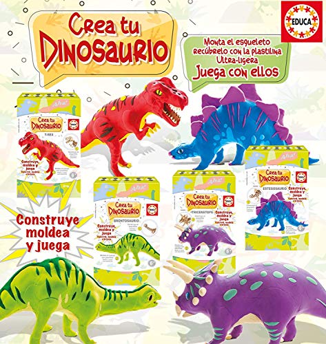 Educa- CREA Y Moldea Tu T-Rex Juego Educativo Para Niños, Multicolor (18352)
