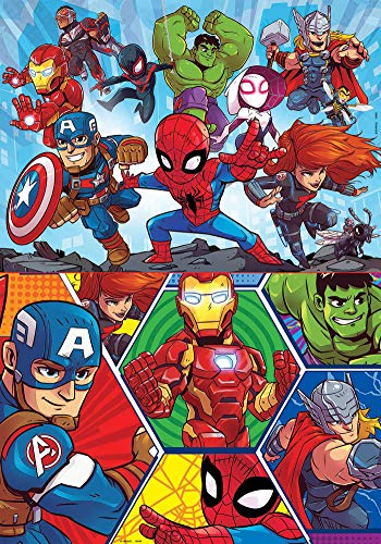 Educa- Marvel Super Heroe Adventures Puzzles, 2x20 Piezas, Multicolor (18648)