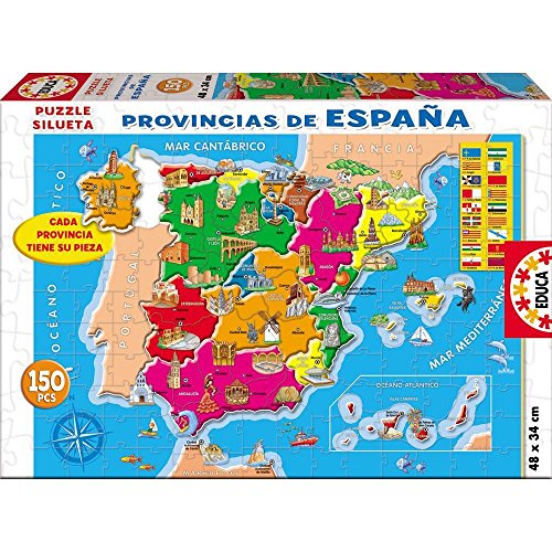 Educa- Provincias España Puzzle, 150 Piezas, Multicolor (14870)