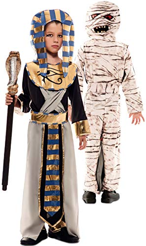 EUROCARNAVALES Disfraz Doble de Faraón Egipcio y Momia para niño