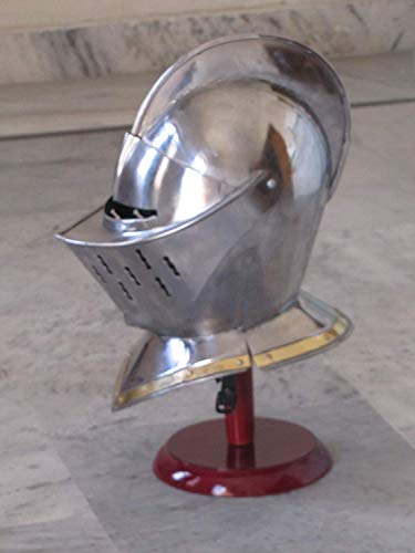 Europea cerrado Casco – Medieval Knight Armour Helm LARP Role Play disfraz casco