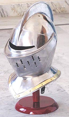 Europea cerrado Casco – Medieval Knight Armour Helm LARP Role Play disfraz casco