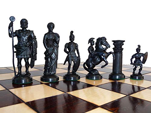 Exclusivo SPARTA 49,5 cm/19,5 en ajedrez de madera decorativo conjunto con piezas pesados!