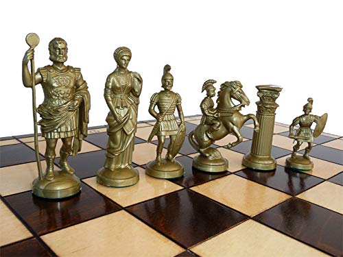 Exclusivo SPARTA 49,5 cm/19,5 en ajedrez de madera decorativo conjunto con piezas pesados!