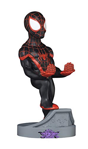 Exquisite Gaming - Cable guy Spiderman edición miles morales, soporte de sujeción o carga para mando de consola y/o smartphone (PS4)