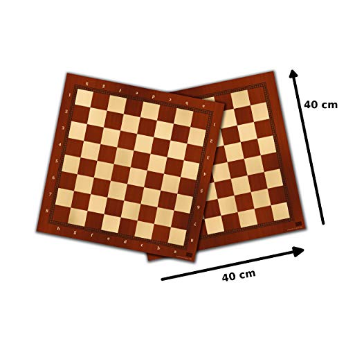 Falomir Tablero de ajedrez y Damas 40cm, Juego de Mesa, Clásicos (27909)