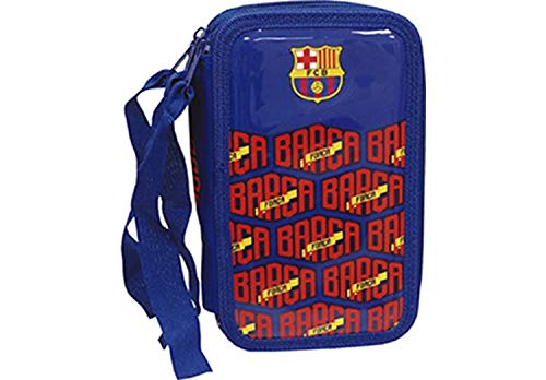 FCB FCBARCELONA- Plumier 3 Pisos con Material Escolar FC Barcelona Estuches, Multicolor (EP-313-BC)
