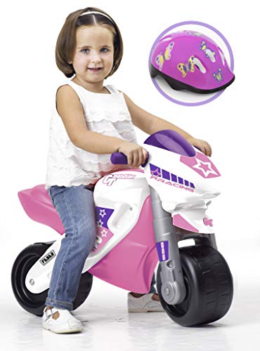 FEBER- Motofeber 2 Racing Girl con Casco, Color Rosa (Famosa 800008174)