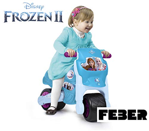 FEBER - Motofeber Frozen 2, Correpasillos moto con claxon, para niños de 18 meses a 3 años (Famosa 800012201)