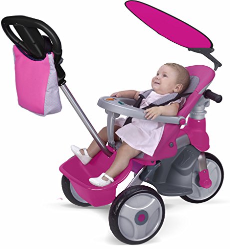 FEBER - Triciclo Baby Trike Easy Evolution, Color Rosa (Famosa 800009561)