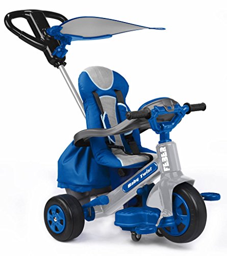 FEBER- Triciclo de paseo Infantil, para niños de 1 a 3 años, Color azul (Famosa 800009780)
