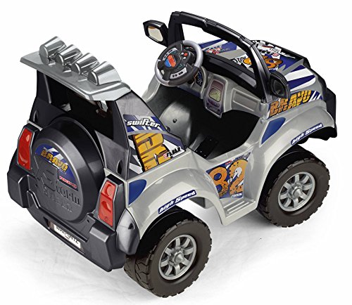 FEBER - Vehículo infantil de 2 plazas X-Storm Bravo High Speed 12V con luces y sonidos (Famosa 800006466)