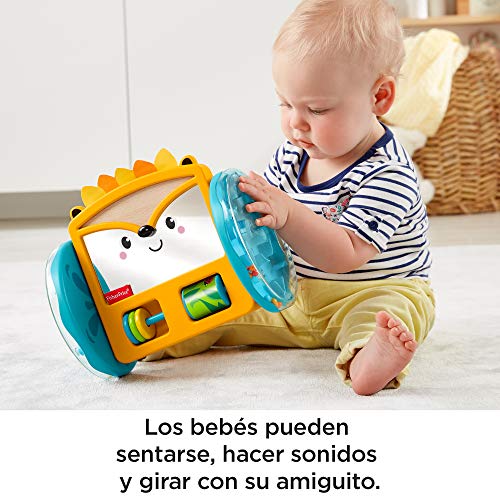 Fisher-Price Espejo de Erizo Juega y arrasta, juguete para bebés + 3 meses (Mattel GJW14)