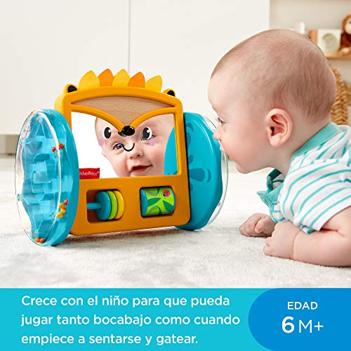 Fisher-Price Espejo de Erizo Juega y arrasta, juguete para bebés + 3 meses (Mattel GJW14)
