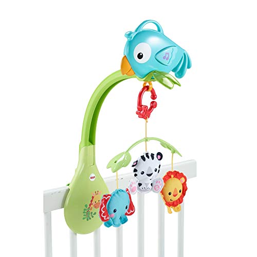 Fisher-Price Móvil musical 3 en 1, juguete de cuna con música para bebé (Mattel CHR11)