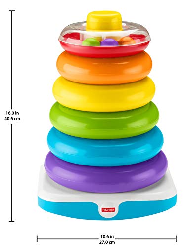 Fisher-Price- Pirámide balanceante gigante, juguete para niños +6 meses, Color surtido (Mattel GJW15)