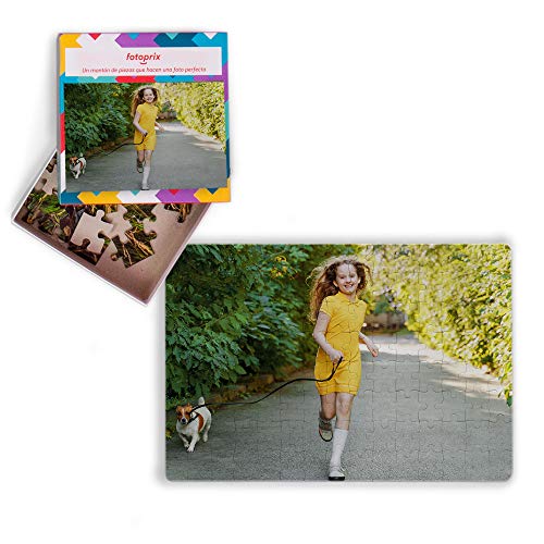 Fotoprix Puzzle Personalizado con tu Foto preferida y Texto de 40 Piezas | 5 Modelos Disponibles | Regalo Original con Foto Personalizada | Tamaño: 13x18 cms