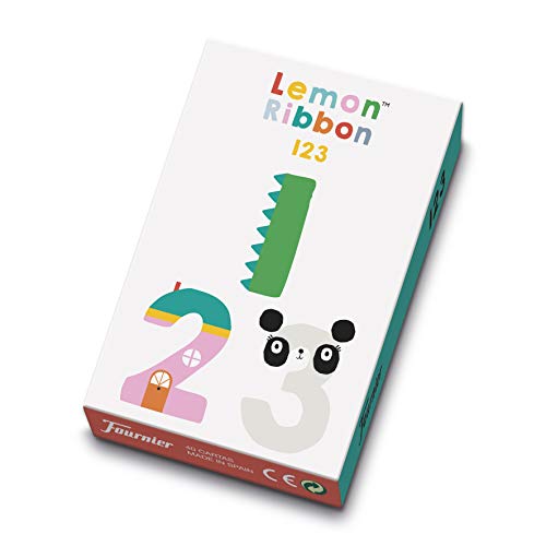 Fournier- Lemon Ribbon 1,2,3, Mi Primer Juego para Aprender los Números Baraja de Cartas Educativa, Color Multiple (40