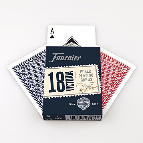 Fournier-nº18 Baraja de Cartas Poker Clasica, Color azul/rojo (174007) , color/modelo surtido