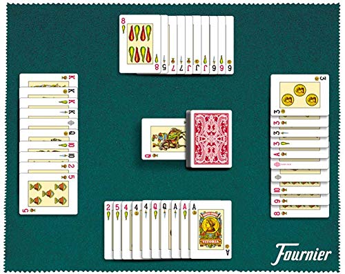 Fournier-Nº21 Poker Español Baraja Remigio, Rabino o Continental color azul/rojo Nº21 (F21003) , color/modelo surtido