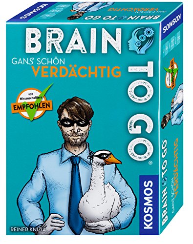 Franckh-Kosmos-Brain to go-Gans schön verdächtig Merkspiel Juego de Sociedad para 1 – 5 Jugadores, a Partir de 8 a 99 años, Color Reglas Sencillas (FKS6908300)