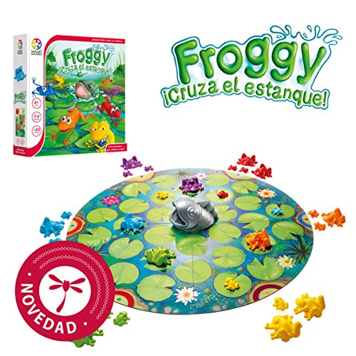 Froggy ¡Cruza el Estanque! – Smart Games, Juego Educativo multijugador para niños, Juegos de Mesa, Jugar en Familia, smartgames, Juguetes educativos niño