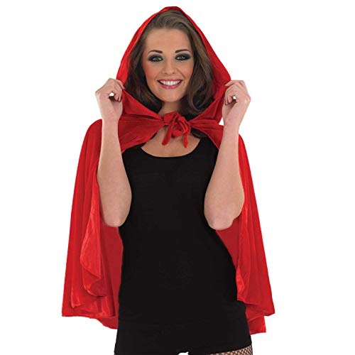 Fun Shack Capa de Caperucita Roja para Mujer. Accesorio Corto para Disfraz de Cuento de Hadas
