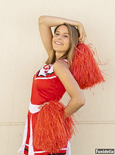 Funidelia | Disfraz de Animadora para Mujer Talla S ▶ Cheerleader, Fútbol Americano, Instituto, Profesiones - Rojo