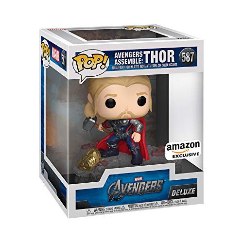 Funko Pop! Deluxe Marvel Avengers Assemble Series - Figura de Thor, producto exclusivo de Amazon (figura 4 de 6)